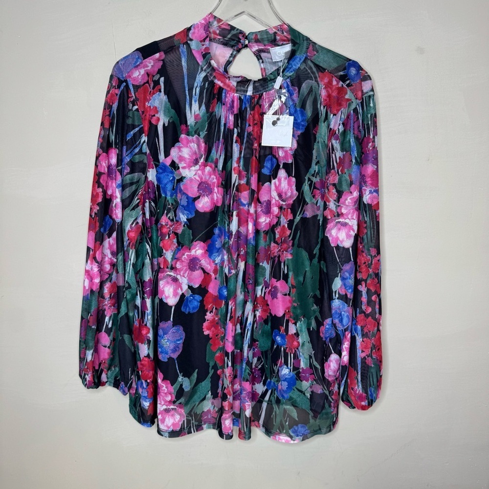 CUPIO Blouse Floral Print Long Sleeve size 1X